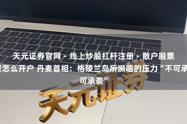 天元证券官网 - 线上炒股杠杆注册 - 散户股票配资怎么开户 丹麦首相：格陵兰岛所濒临的压力“不可承袭”