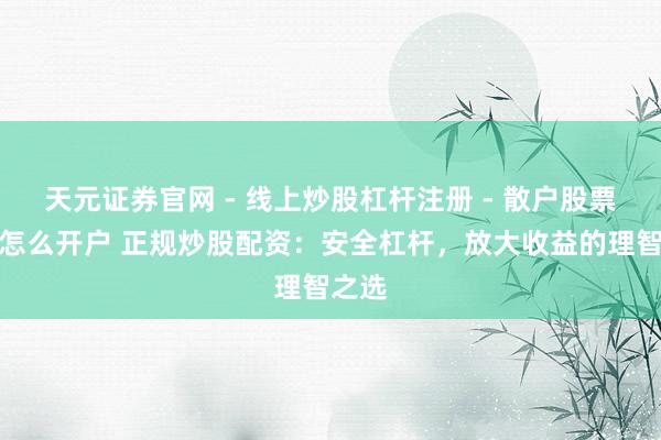 天元证券官网 - 线上炒股杠杆注册 - 散户股票配资怎么开户 正规炒股配资：安全杠杆，放大收益的理智之选