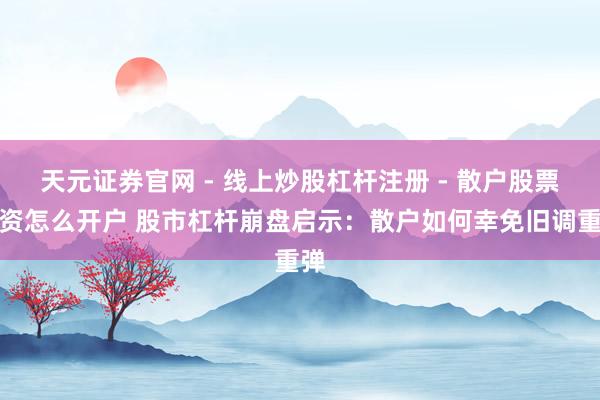 天元证券官网 - 线上炒股杠杆注册 - 散户股票配资怎么开户 股市杠杆崩盘启示：散户如何幸免旧调重弹